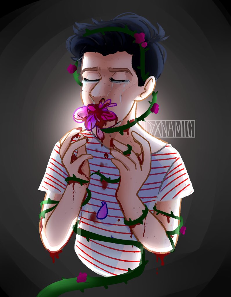 I did a vent drawing of hanahaki disease with Phil as my subject, I’m sorry phil oops 

#twgore #twblood #hanahakidisease