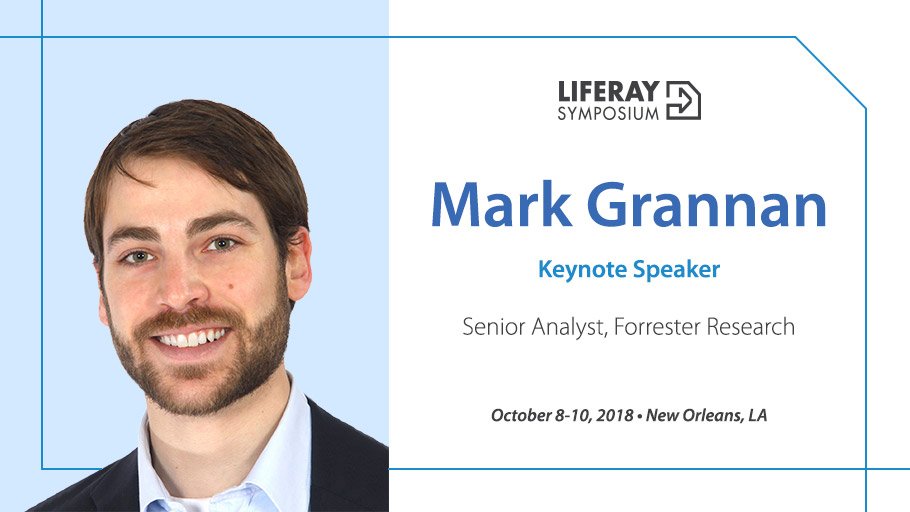 Liferay's tweet photo. A warm welcome to @mwgrannan who will be joining us again on the stage—this time at #LSNA18! Catch his keynote on October 9th, Day 2 of Liferay Symposium. https://t.co/ZHhYcKFHSO https://t.co/0PD9teqIGM