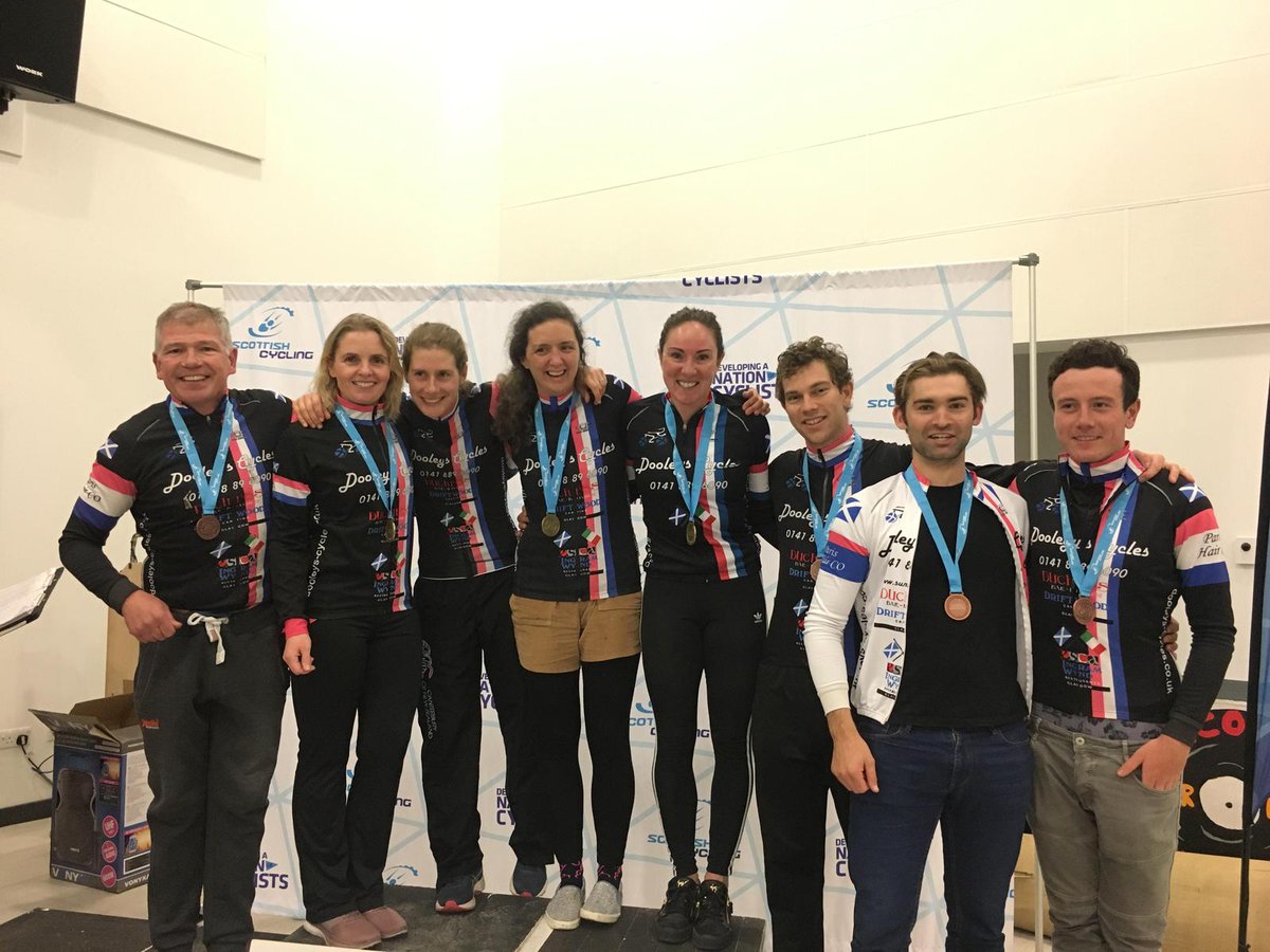 Great day at the TTT4 for the Dooleys Cycles Teams . Gold for the ladies and bronze for the boys .  Well done to you all