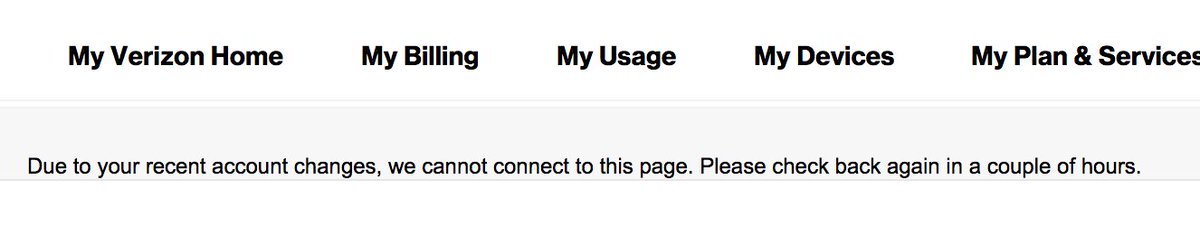 megrodney's tweet photo. @VerizonSupport tried logging into my account for days - get these messages. try calling and am told 'the call cannot be completed' after being on hold forEVER. What is going on? I need to speak to someone about our bill https://t.co/jEZWVhu7i9