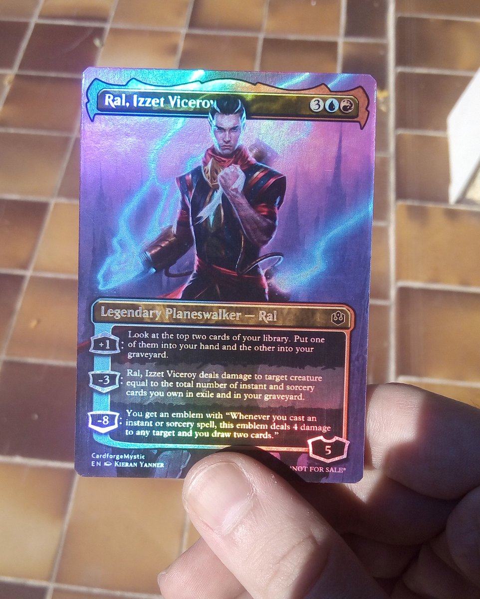 CardforgeMystic's tweet image. Hello everyone! I'm a graphic designer based in Spain who loves to reinterpretate already existing #MTG cards. And I felt like the best way of launching this account was doing alternate versions of the two Planeswalkers that we're going to see in #GRN — Vraska and Ral!