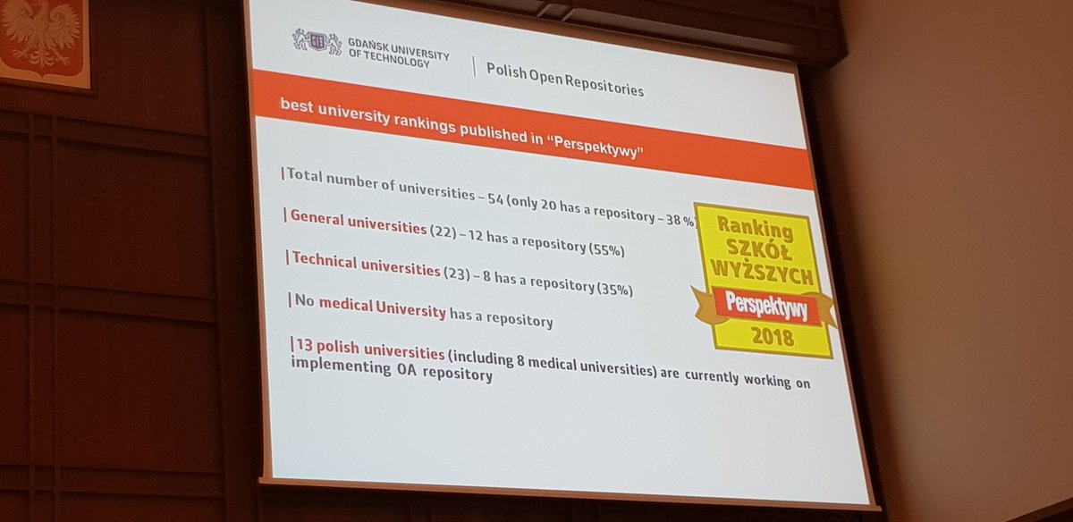TiberiusIgnat's tweet image. #OS18GD the Polish landscape of institutional repository