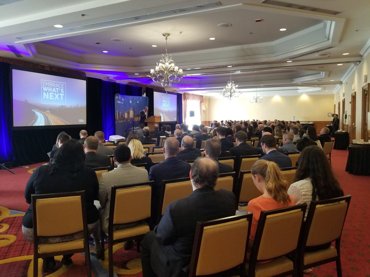 Packed house at the <a href="/HfxPartnership/">Halifax Partnership</a> AGM, talking about what's next for #Halifax.  #WhatsNextHfx @NOWnovascotia