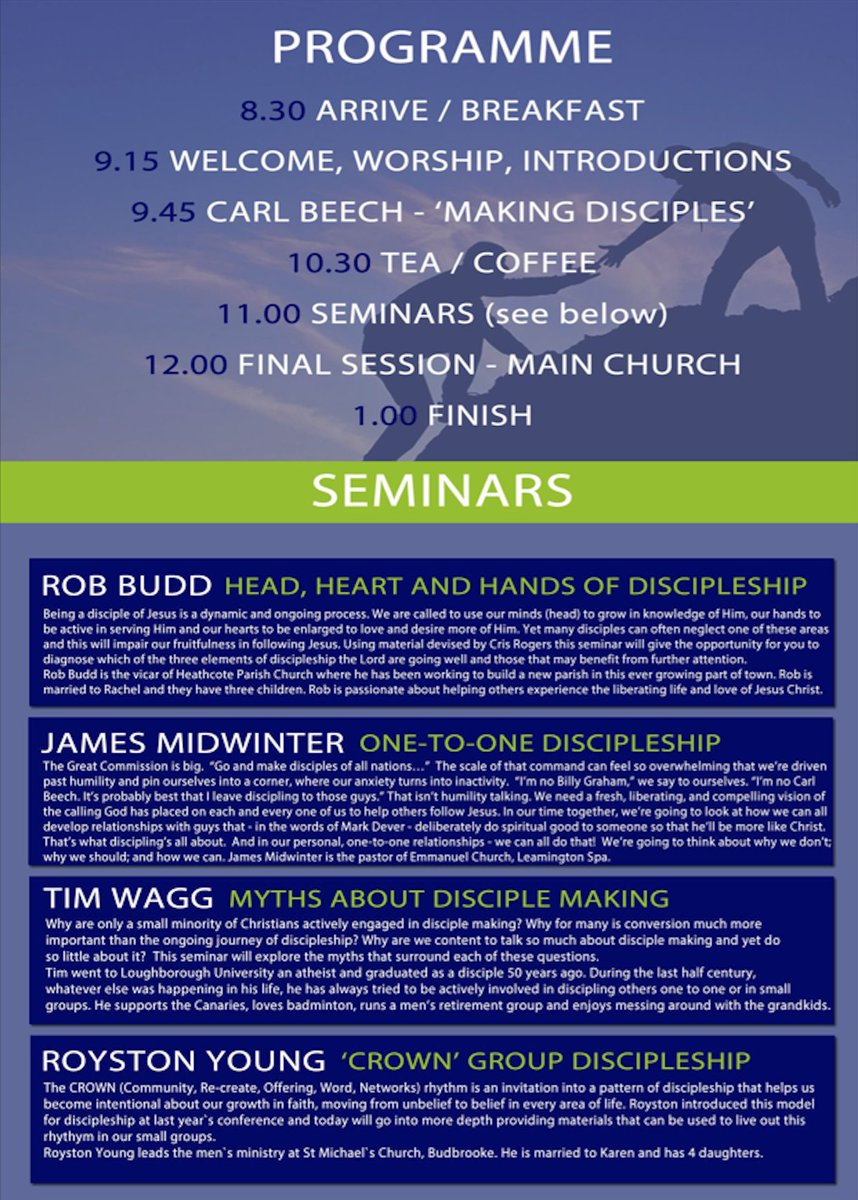 EmmanuelLeamSpa's tweet photo. Men of Leam/Warwick - join us at @stpaulsleam on Saturday 6 October for the @ManUpLeam_War conference.
This year, @mrbeechy will be speaking, and @MidwinterJames will be leading one of the seminars.
Book at https://t.co/vNaJIpbh5c or on the day. https://t.co/W86XKi89dj