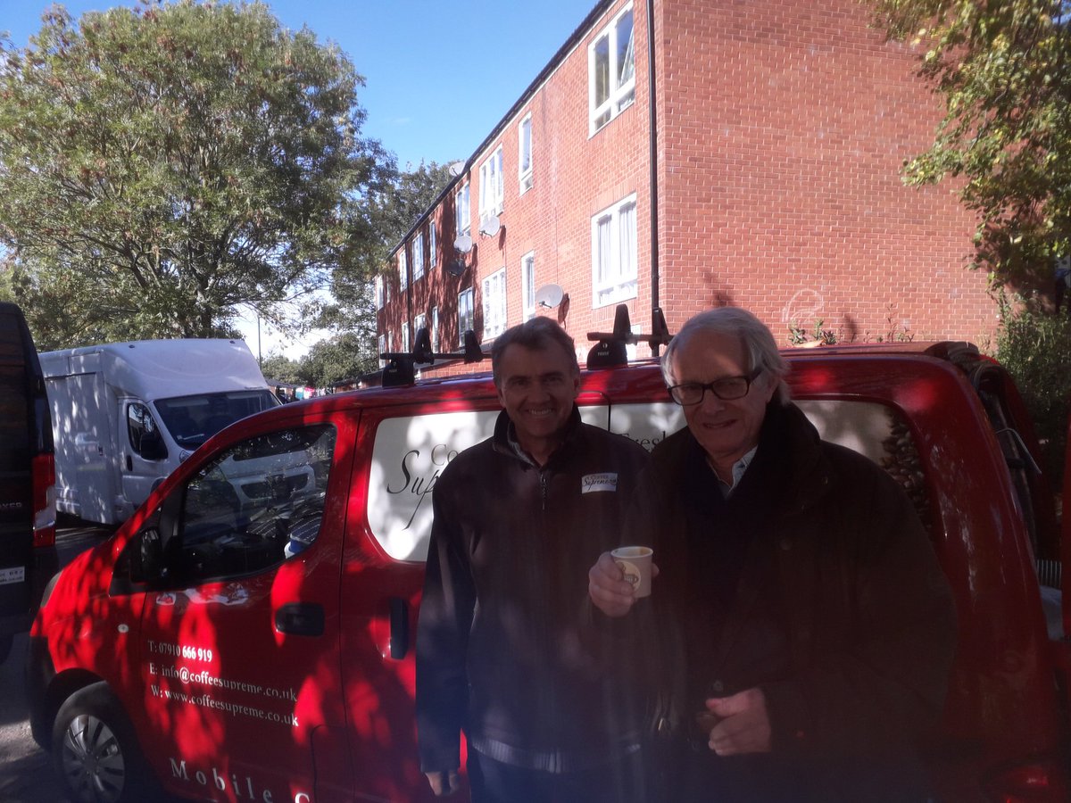 <a href="/CoffeeSupreme11/">Coffee Supreme</a> Supplying Ken Loach and crew on the set of his new film today in Benwell