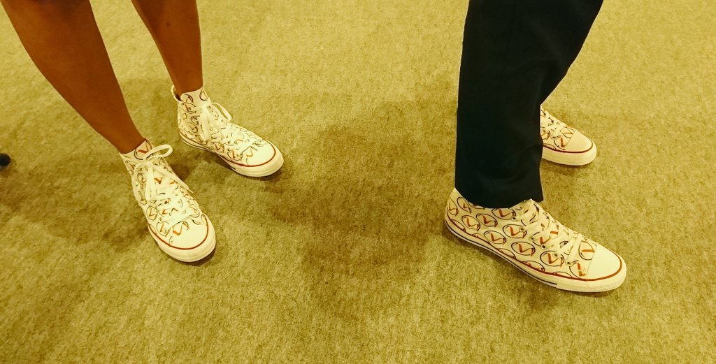 <a href="/MauryMicrowave/">Maury Microwave</a> love the branded  footwear, what a great idea! <a href="/FlannMicrowave/">Flann</a> #EUMW2018