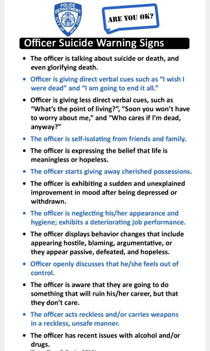 inkdinvestigatr's tweet image. Today is law enforcement suicide prevention day. If you or someone you know needs help please reach out to someone. There are lots of resources including @thechaplaincy We are here for you! Don’t be afraid to ask are you ok? @NYPDchaplains #police #lawenforcement #thinblueline