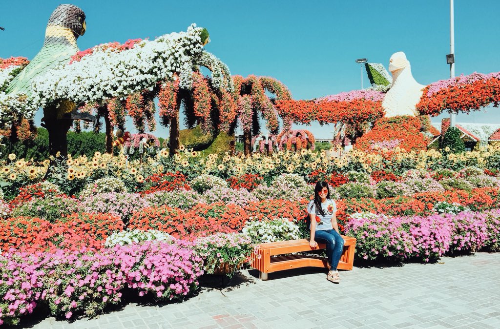 KimzysAdventure's tweet photo. “Where flowers bloom so does hope.” 🙂
#kimzysadventure #travel #travelblogger #dubai #wanderlust #dubaimiraclegarden #mydubai #love https://t.co/JnBGzzinMY