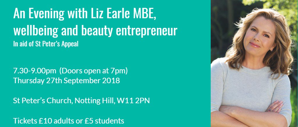 Don't miss out on a wonderful evening!
Tickets at ticketsource.co.uk/date/552758
#lizearlewellbeing #askliz #stpetersnottinghill