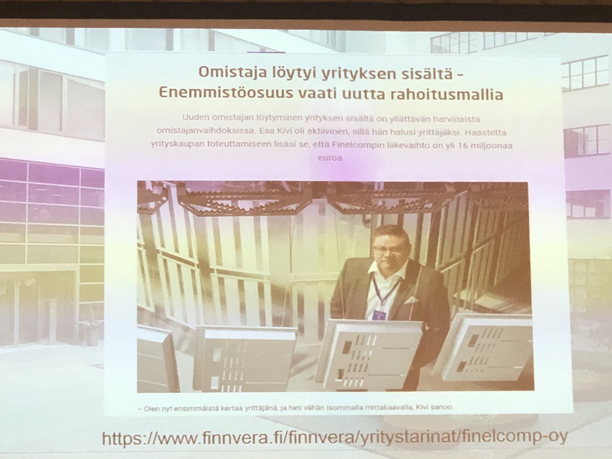 JuuriPartners's tweet photo. ”Uskalla Kasvaa” - foorumilla Pörssitalolla Juuren portfolioyhtiö Finelcompin ja sen uuden yrittäjän Esa Kiven MBO-kauppa esillä edistyksellisenä yrityskaupan rahoitustarinana #kasvu #finelcomp #juuripartners #nordea #finnvera https://t.co/lriTlp4pIT