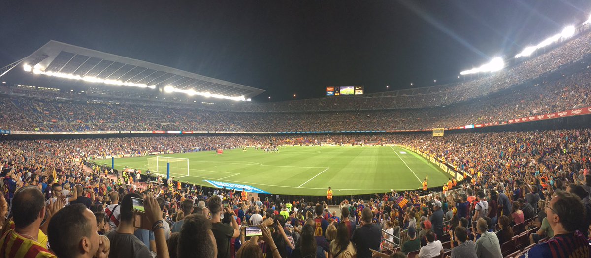 farissweets's tweet photo. Sorry for the silence over the last few days but I was chasing some winter sun. I was lucky enough to see Barcelona play and also the great Messi score! #campnou is a beauty. 

                                                      #farissweets #personalisedsweets https://t.co/umeBJSNh5b