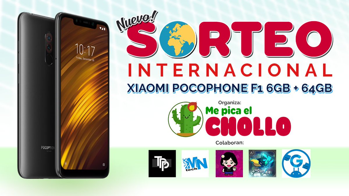 mepicaelchollo's tweet photo. 📣📣 NUEVO #SORTEO #INTERNACIONAL #GRATIS 📣📣

¡Llévate un #Xiaomi #POCOPHONE POR LA CARA con estos 3 pasos!

🔄 Haz RT
♥️ Síguenos
🏆 Participa aquí 👉 https://t.co/BLnxztzqOa

🍀 ¡UN #POCOF1 PUEDE SER TUYO! ¡SUERTE!🍀 https://t.co/J4VUxabHKo
