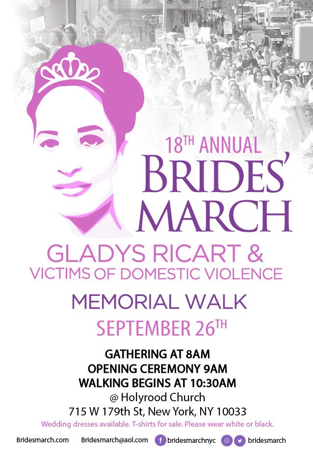 @Biaggi4NY Looking forward to having you share your experience & standing up for #survivorsofabuse #sexualassaultsurvivors at the #BridesMarch in the Bronx tomorrow ✊
#believesurvivors
@dwdcdevelopmen2 @NMICnyc @VIPMujeres
BridesMarch.com