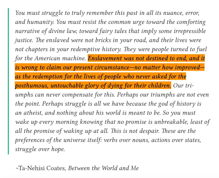 ObaraBrian's tweet image. "Perhaps struggle is all we have because the god of history is an atheist, and nothing about his world is meant to be."