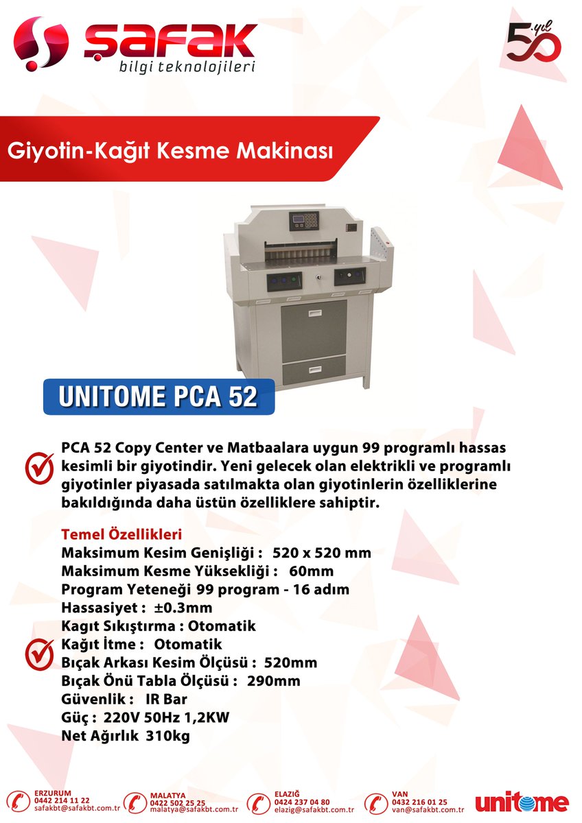 safak_bilgi's tweet photo. Unitome PCA 52 Giyotin-Kağıt Kesme Makinesi
#safakbt #50yil #unitome #giyotin https://t.co/HMRD5nqlqH