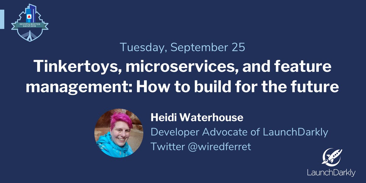 LaunchDarkly's tweet image. Today at 10 am, don&apos;t miss @wiredferret&apos;s talk at #devopsdaysboston.
#featuremanagement