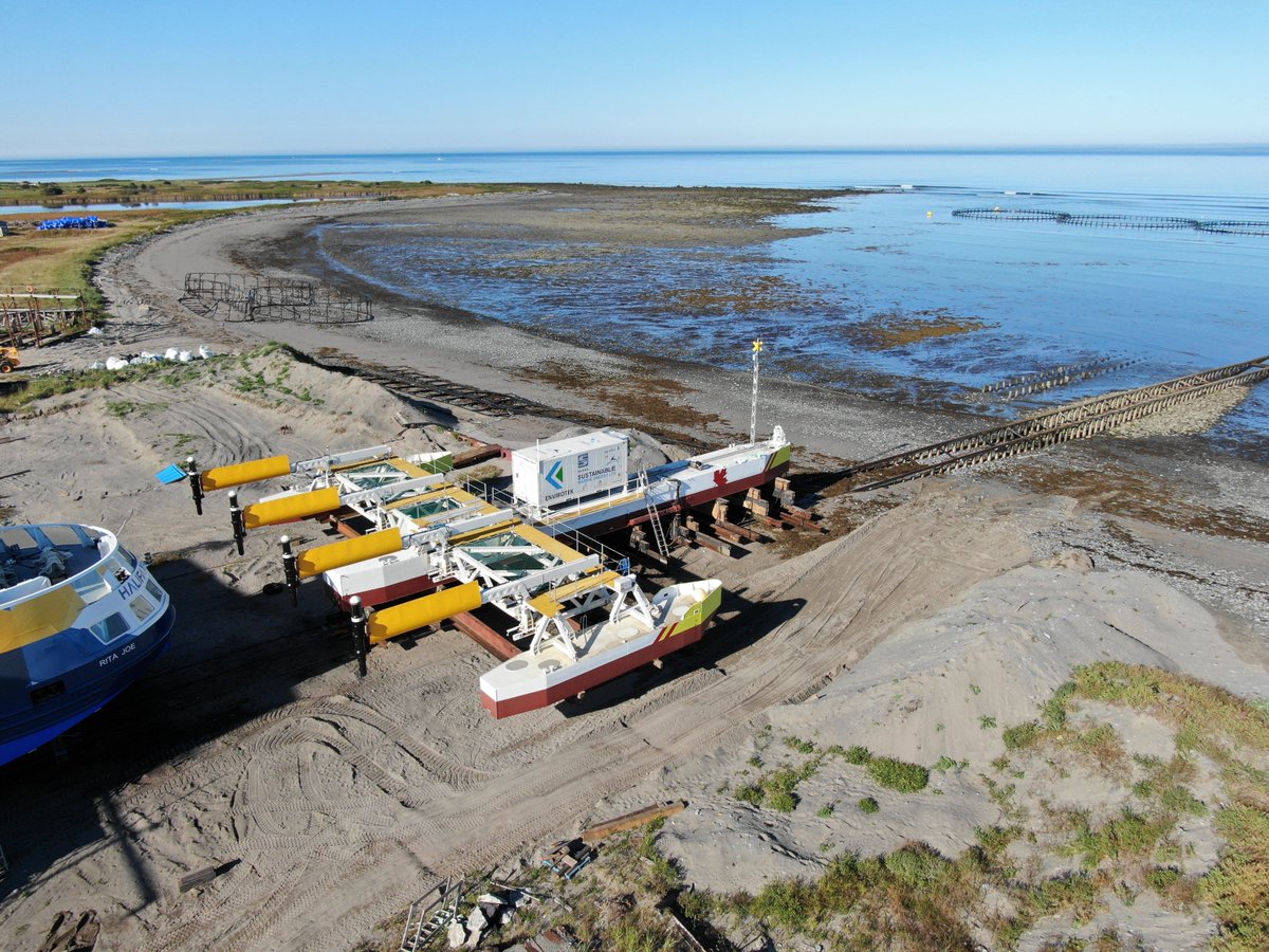Thank you to A.F. Theriault &amp; Son #boatyard in #Meteghan #NovaScotia for all of their #hardwork and #earlymorinings over the past few months to get #plati back on the water we cannot recommend them highly enough #shipbuilding #fabrication #tidalenergy #marineenergy #grandpassage