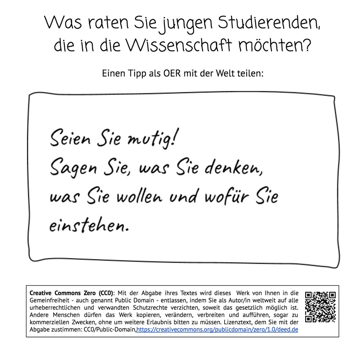 OERlabs's tweet photo. #OER #OERde Im Juli hatten wir unsere Multistakeholder-Dialogteilnehmer*innen an der #UzK gefragt, ob sie ihre Tipps für angehende Wissenschaftler*innen als #CC0 mit der Welt teilen möchten. Einige haben es getan, hier die Ergebnisse: https://t.co/ucjZ9z9Tud