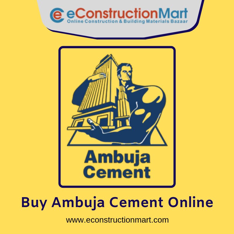 ecmart_online's tweet photo. #Ambujacement is prime #cement brand that is mostly used as raw material in the construction industry. The high quality of cement that gives you the #strong compressive strength to construct your #building. https://t.co/dv5aFF4j5B #buycementonline #cementprice #onlinecement https://t.co/uglKn2YiP7