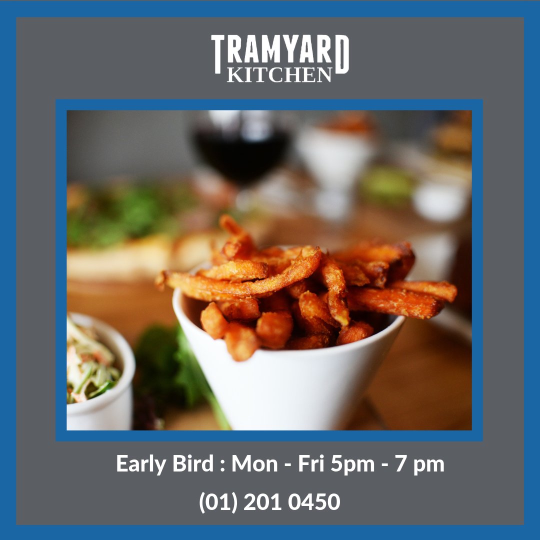 TramyardKitchen's tweet photo. The saying goes: Early bird gets the worm. In our case, the #earlybird gets a 2-course meal for only €21.95! 😃 Who will join us for #dinner tonight? #tramyardkitchen #greystones

Call (01) 201 0450 // https://t.co/VDBsnsVXi4 https://t.co/uaVtrqu8ef