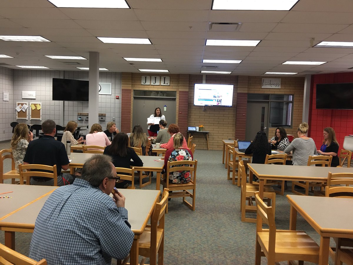 Before school starts we have a room full of teachers!  What a wonderful place to work.  Teacher led PD is a beautiful thing.  Thank you to all that came out and to Mrs. Nootens for today’s presentation. #togetherwecan