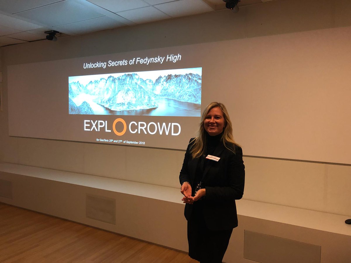 Geoteric's tweet photo. Very interesting presentation from @Geo_Ildsjel of @ExploCrowd at the Stavanger GeoTeric Technology Forum which told us the story of Unlocking Secrets of Fedynsky High. Thank you, Sidsel! #structuralgeology #carbonate #seismic https://t.co/asIE4PSNxu
