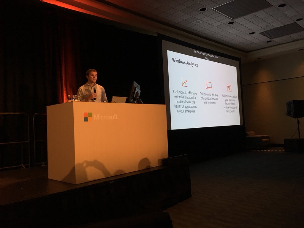 jeremiahmarble's tweet image. We interrupt the #WIP4Biz preso for a chat on #WindowsAnalytics. Zach stole the mic from @donasarkar. Call #MSIgnite security!