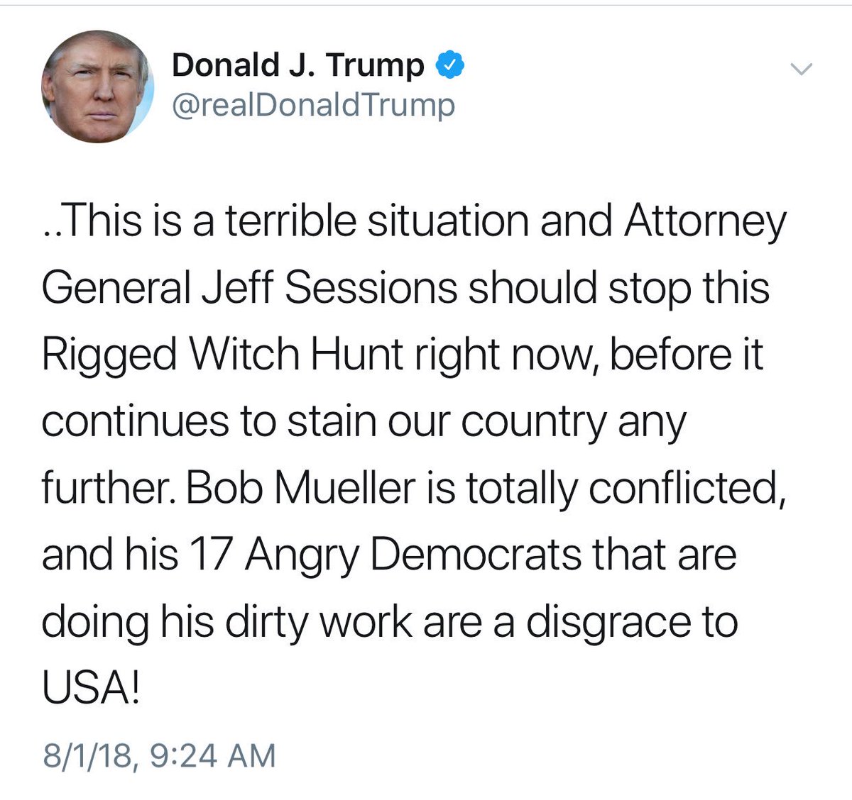 Josh Gerstein on Twitter "Sessions on Trump 'He calls himself a law