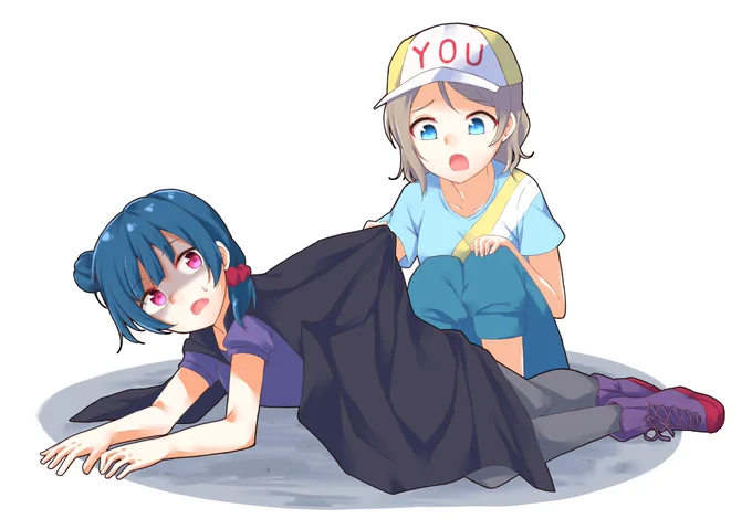 一緒に朝練することにしたようよし
?「はぁ〜疲れた〜」
⚓️「善子ちゃん、なにしてるのー
          もう1セット残ってるよー?」
?「え"っ…⁉︎」 