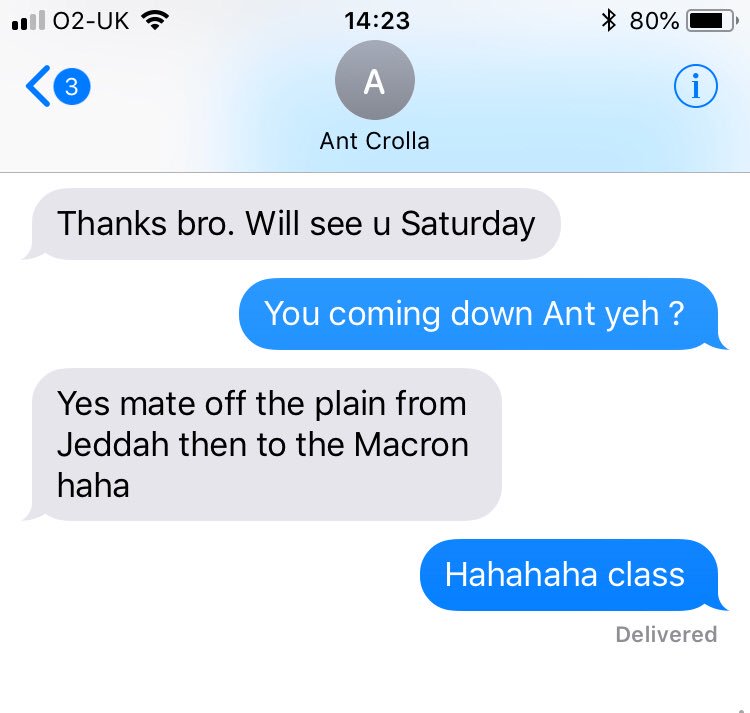 K_Farrell_BEM's tweet photo. Man like Crolla 😎 
Straight off the flight from Jeddah, Saudi Arabia 🇸🇦 @WBSuperSeries final with @JoeG &amp; @CallumSmith23 Over to the #MacronStadium to support local fighters &amp; team mate @SamHyde93 on my show #rollingthedice #kieranfarrellpromotions #boxing https://t.co/z1pSYXXdzi