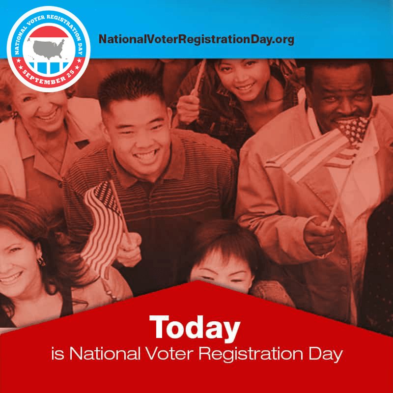 GatesflgSouth's tweet photo. It’s #NationalVoterRegistrationDay! Are you ready to #BeVocalVoteLocal? Remember to update your voter registration if - you moved, had a name change, are new citizen, haven't voted recently or are first time voter. #civic #duty #vote #america https://t.co/vKKRA5kh3H