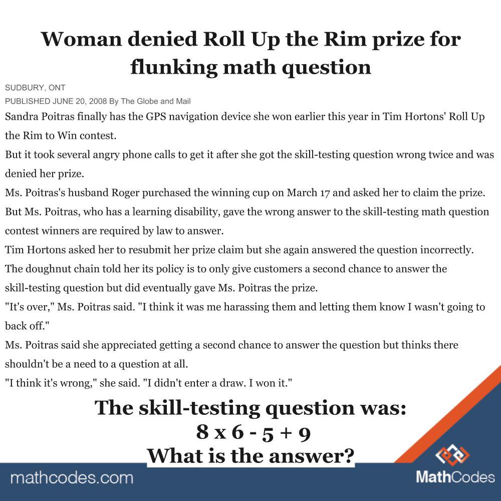 math_codes's tweet image. Answer this skill testing question?
8 x 6 - 5 + 9
#mathcodes #hatemath #kohila_mathcodes #struggling #parents #school #hateschool #skilltesting #questions #answer