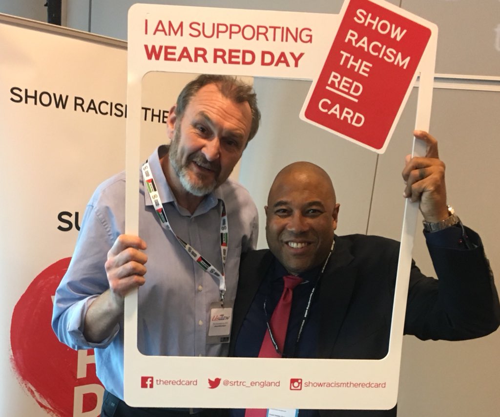 cyclingkev's tweet image. Me and John Barnes!
Support Show Racism The Red Card @SRTRC_England (like @NEUnion does).
Support Wear Red Day on Oct 19 #WRD18