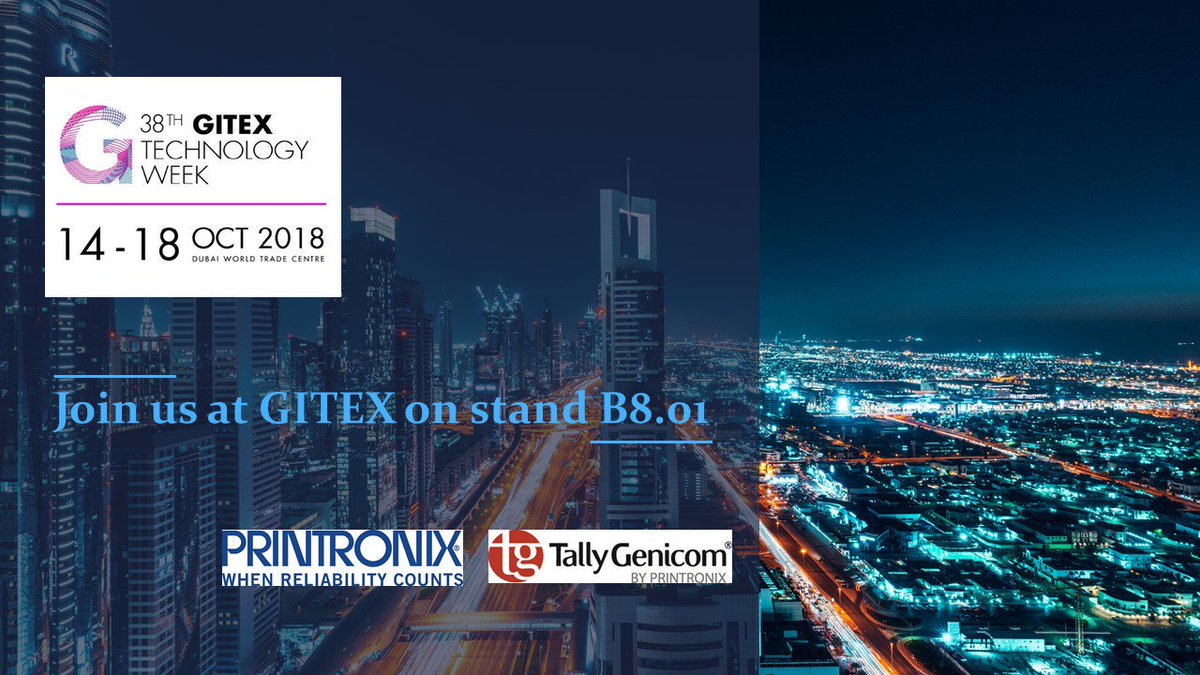 Just about three weeks to go before #GITEX2018, come and meet our team during the week and discover our Line Matrix and Serial Dot-Matrix printers solutions. Feel free to arrange an appointment or ask for a one day pass. We will be happy to see you there!