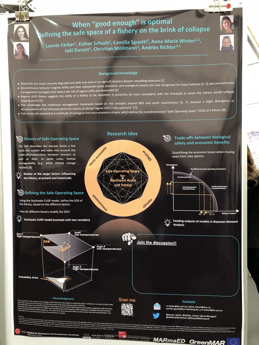 CamillaSguotti's tweet photo. How can we determine the SOS of a fishery, using ecological and socio-economic data? Come and discuss with us tonight at 7 pm at the poster session of #ICESASC18, session I! We want your opinion! @esther_schuch @leonie_farber @MARmaEDnetwork @GreenMARnetwork https://t.co/uiWLl5qP12