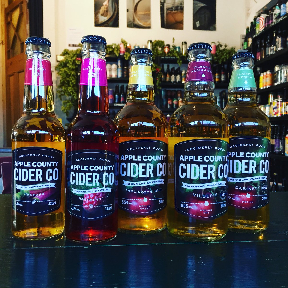HopHideout's tweet photo. 🍏 Apple County Co ciders are back including the extremely popular rhubarb flavour. Went down a storm @SevenHillsWI cider tasting last week 🍏 @apple_countyco #cider #craftcider #applecounty #welshcider #hophideout https://t.co/1EA1tNoWIX