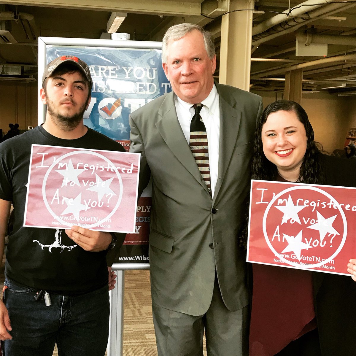 CUCollegeRepubs's tweet photo. Come out and register to vote today! We will be in the LCC lobby until 5! #letsCUvote #govoteTN https://t.co/MomgbuI1Lh