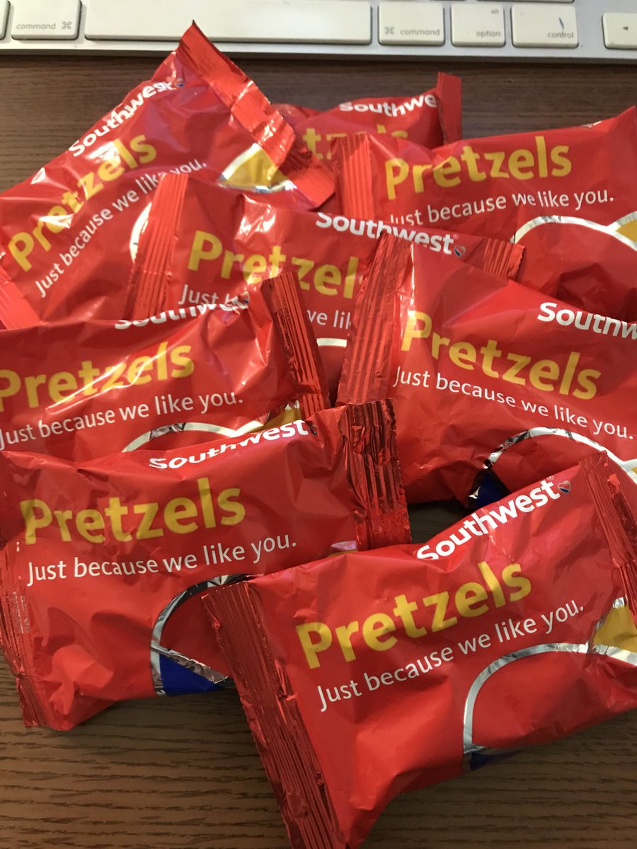 deb_djellison's tweet photo. Huge shoutout to @SouthwestAir for letting me have a few extra pretzels for my travel club where we are teaching students about travel and flying!  Thank you so much!!!  ❤️ #hmstntribe @HMSIndians https://t.co/7QfvCxjzq6