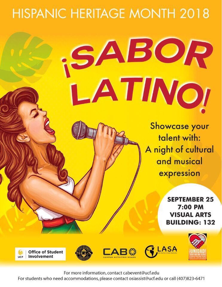 LASAdeUCF's tweet photo. 🌟TONIGHT!! Free food, a photo booth, &amp; amazing talent!! 🌟 https://t.co/bKKPTKbiEY
