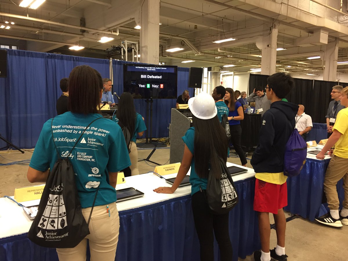 WorkforceIND's tweet image. How do legislators vote on a bill? #JAJobSpark