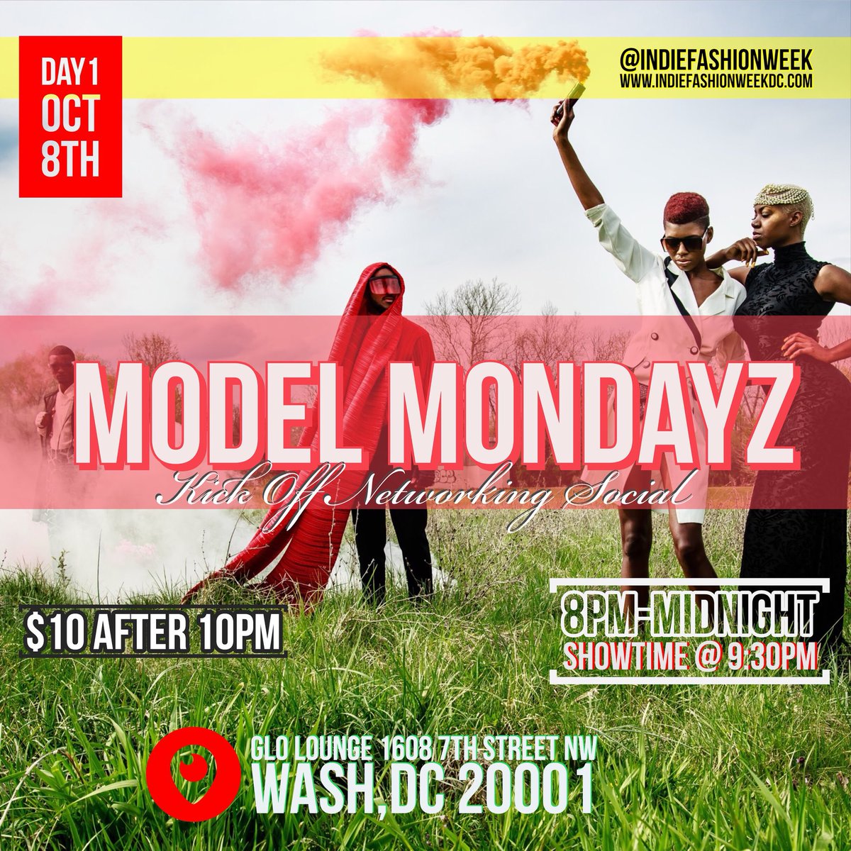 IndieFashionWk's tweet photo. DAY ONE // #ModelMONDAYZ - Kick Off Networking Social ๐จ Patrons will enjoy โSpeed Networkingโ + Opening Fashion Presentation + COMPLIMENTARY COCKTAILS + Exclusive Viewing of @realmuasofdc EP. 3 ๐ฃ RSVP TODAY โข https://t.co/02kzIlNOBo๐ฃ https://t.co/hmGBO012de