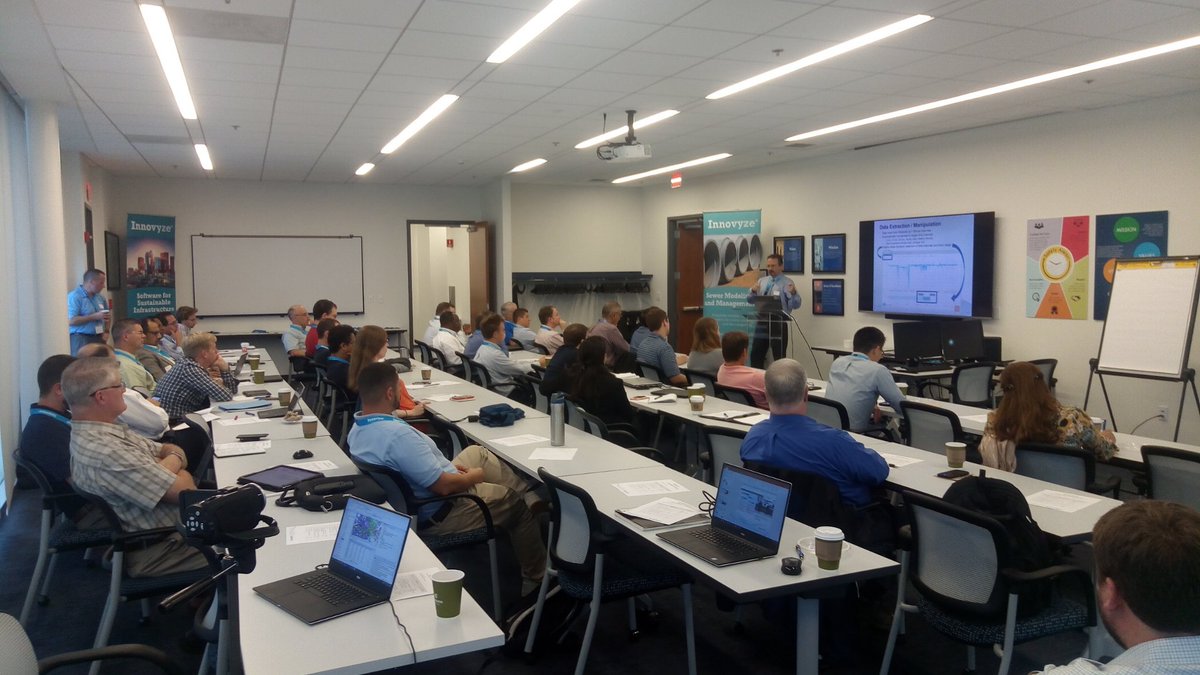 InnovyzeTimM's tweet photo. Packed house at the Northern Virginia User Group! Love hearing from our awesome clients #Innovyze #keepinnovyzing https://t.co/kwAiVlDeTj