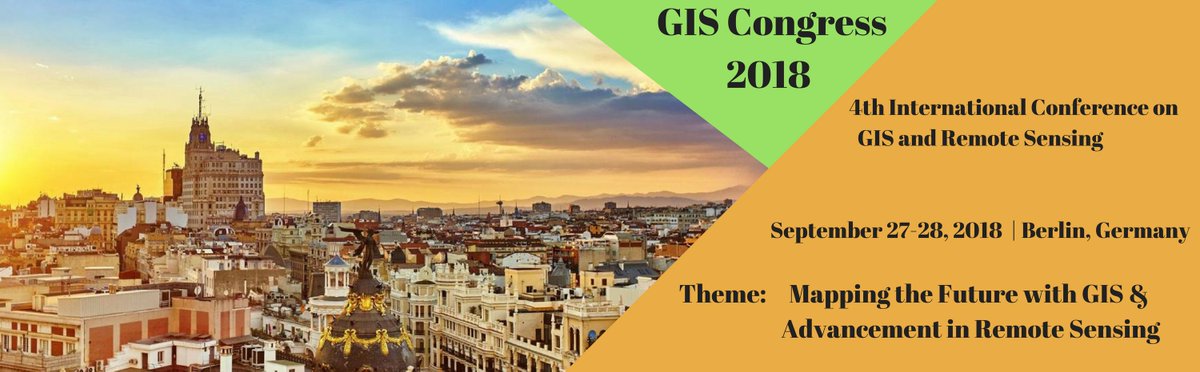 Giscongress's tweet image. &quot;SAVE THE DATE&quot;
Be the part of the Conference GIS_Congress_2018 
……esensing.environmentalconferences.org    
September 27-28, 2018 #Berlin, Germany
#GIS_in_renewable_energy_sources #GIS_Techniques_and_Technologies  #Geothermal_gradient  #geostatistics  #Disaster_assessment_and_management.