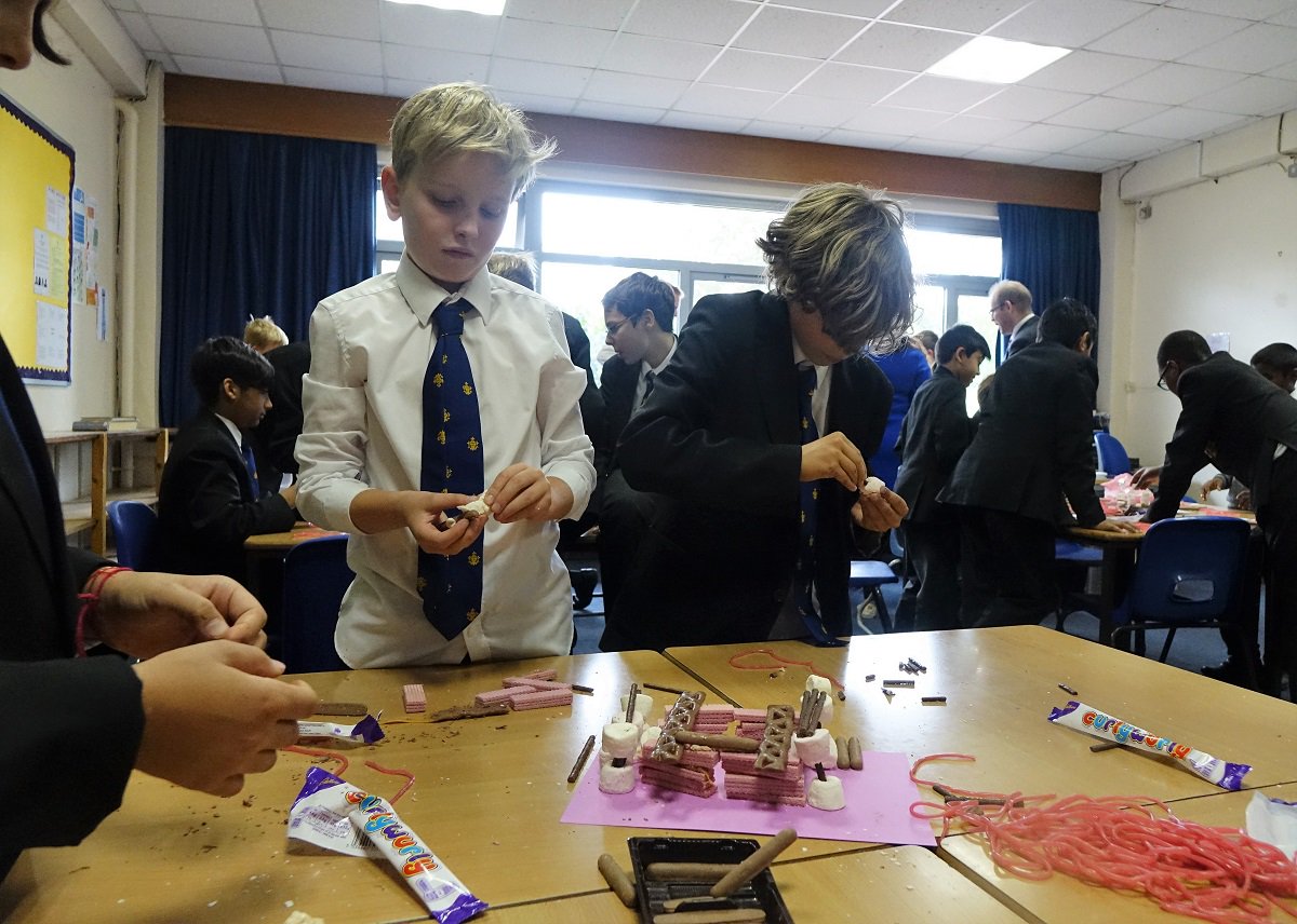 TrinityCroydon's tweet photo. Some of our students thoroughly enjoyed 'making' (not eating π) edible temples in a Classics lunchtime activity last week! #TrinityClassics https://t.co/Xw7fFLwlds