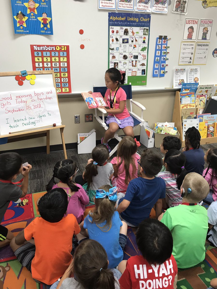 A former student redeemed her PRIDE bucks to come and read today! I love this incentive. <a href="/WarnerCFISD/">Warner Elementary</a>