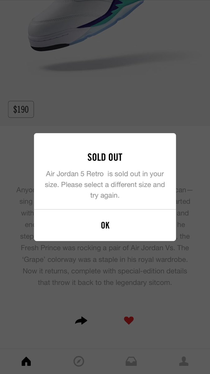 sold out nike