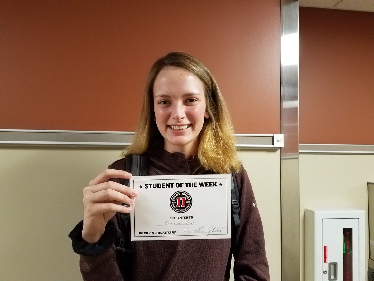 These Students were named Student of the week last week at <a href="/chschargers1/">Community HS</a> Ben Allred and Savannah Dennis. Congrats to these Ss. #SoundtheCharge