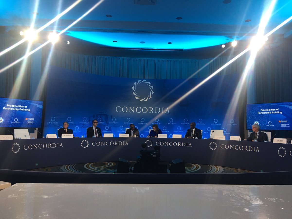 What allows partnerships to be sustainable and scaled? This Strategic Dialogue session brings together organizations that exemplify hands-on experience with partnership building structured to create enduring economic and social value. With @IBiS_M2F <a href="/debass/">TD</a> &amp; more. #Concordia18