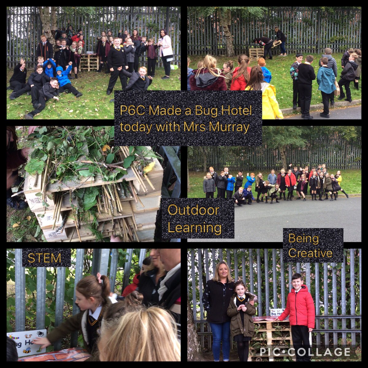 ctrps1's tweet image. A massive thank you to Mrs Murray for making a Bug Hotel today with P6c....lovely picture with Mia and Max as well #topictime #parents