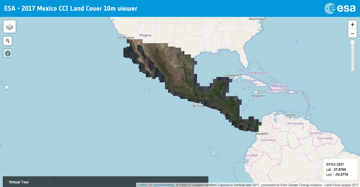 EO_OPEN_SCIENCE's tweet image. #Mexico Land Cover at 10 meters resolution at your fingertips with @CopernicusEU @esa Sentinel-2A and -B. 🛰️🛰️🇲🇽

👉Explore yourself &amp;gt; bit.ly/2pyzmBx
ℹ️More info &amp;gt; bit.ly/2Ig86R1

#opendata #opentools #EO4society #Datavisualization